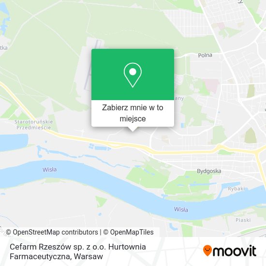 Mapa Cefarm Rzeszów sp. z o.o. Hurtownia Farmaceutyczna