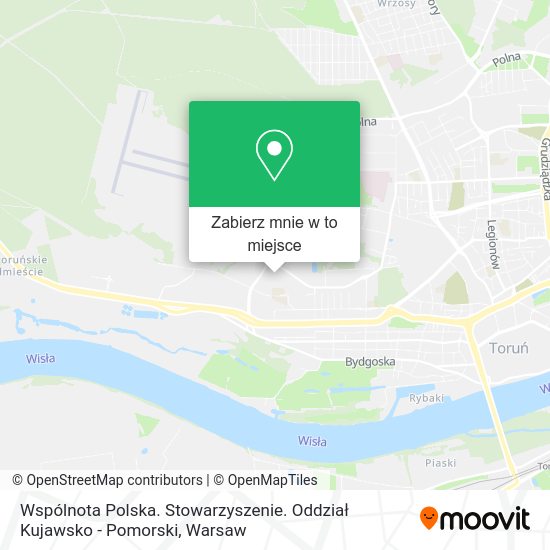 Mapa Wspólnota Polska. Stowarzyszenie. Oddział Kujawsko - Pomorski