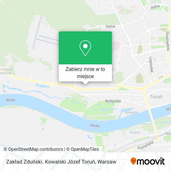 Mapa Zakład Zduński. Kowalski Józef Toruń