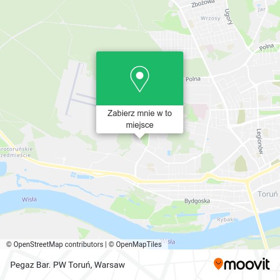 Mapa Pegaz Bar. PW Toruń