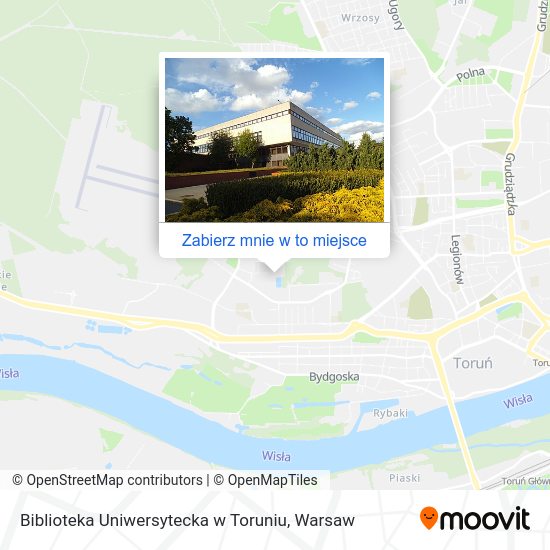 Mapa Biblioteka Uniwersytecka w Toruniu