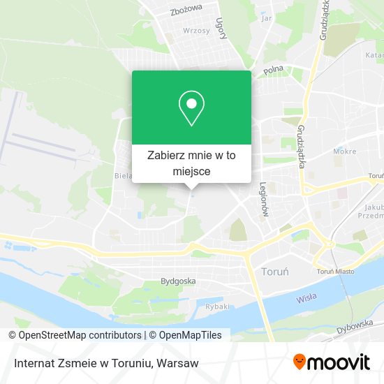 Mapa Internat Zsmeie w Toruniu