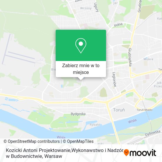 Mapa Kozicki Antoni Projektowanie,Wykonawstwo i Nadzór w Budownictwie