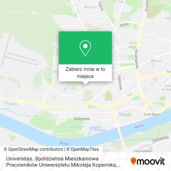 Mapa Universitas. Spółdzielnia Mieszkaniowa Pracowników Uniwersytetu Mikołaja Kopernika