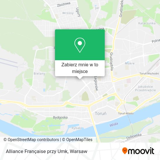 Mapa Alliance Française przy Umk