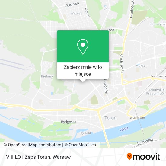 Mapa VIII LO i Zsps Toruń