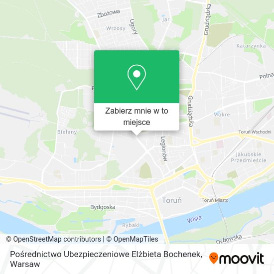 Mapa Pośrednictwo Ubezpieczeniowe Elżbieta Bochenek