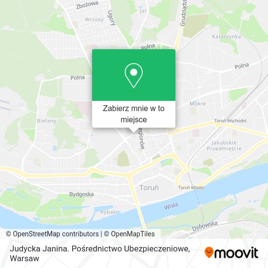 Mapa Judycka Janina. Pośrednictwo Ubezpieczeniowe