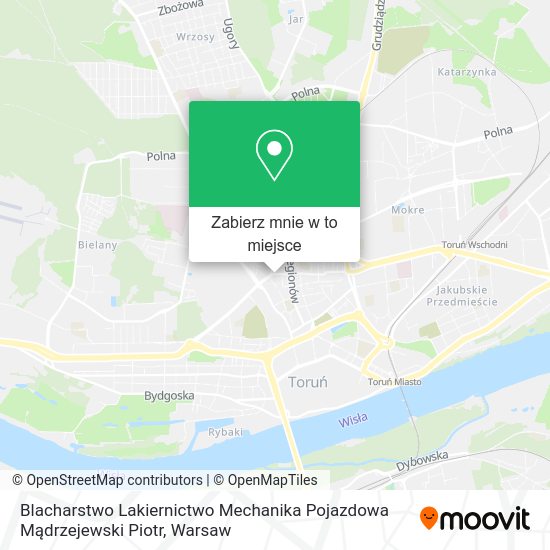 Mapa Blacharstwo Lakiernictwo Mechanika Pojazdowa Mądrzejewski Piotr