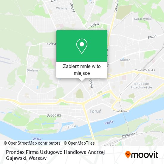 Mapa Prondex Firma Usługowo Handlowa Andrzej Gajewski