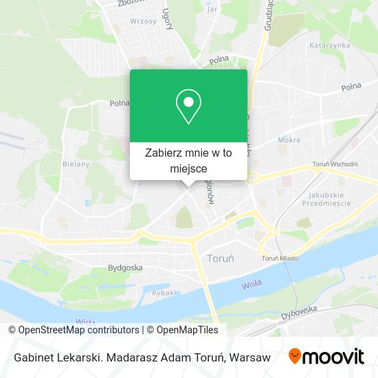 Mapa Gabinet Lekarski. Madarasz Adam Toruń