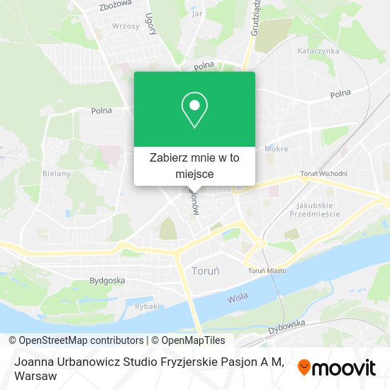 Mapa Joanna Urbanowicz Studio Fryzjerskie Pasjon A M