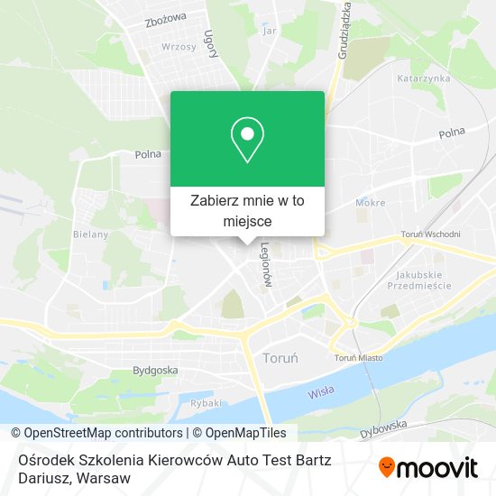 Mapa Ośrodek Szkolenia Kierowców Auto Test Bartz Dariusz