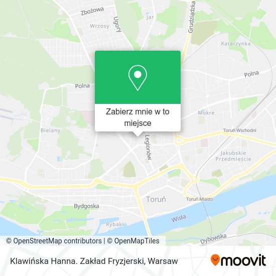 Mapa Klawińska Hanna. Zakład Fryzjerski