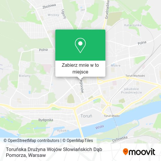 Mapa Toruńska Drużyna Wojów Słowiańskich Dąb Pomorza