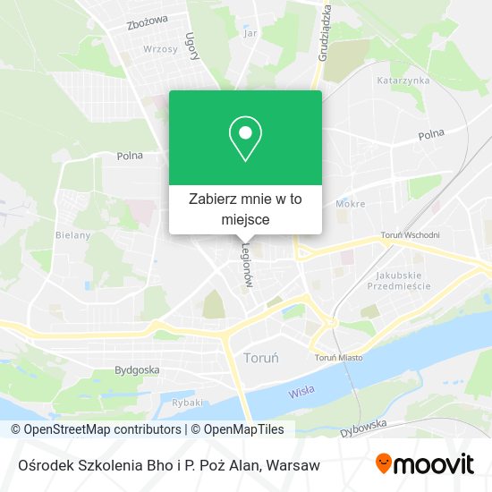 Mapa Ośrodek Szkolenia Bho i P. Poż Alan