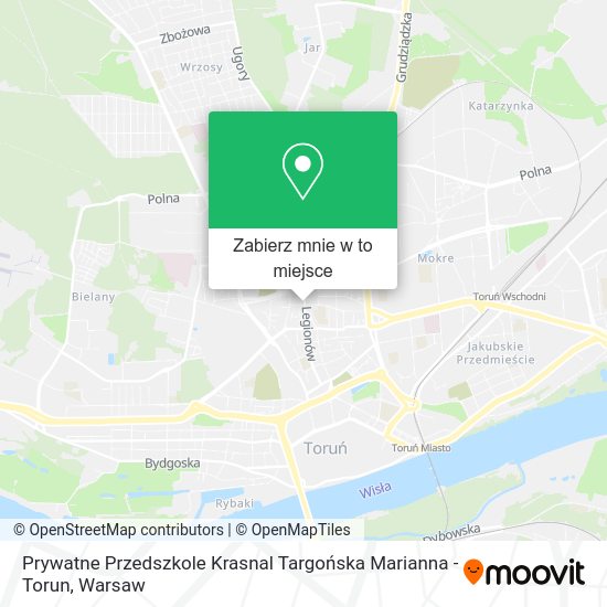 Mapa Prywatne Przedszkole Krasnal Targońska Marianna - Torun