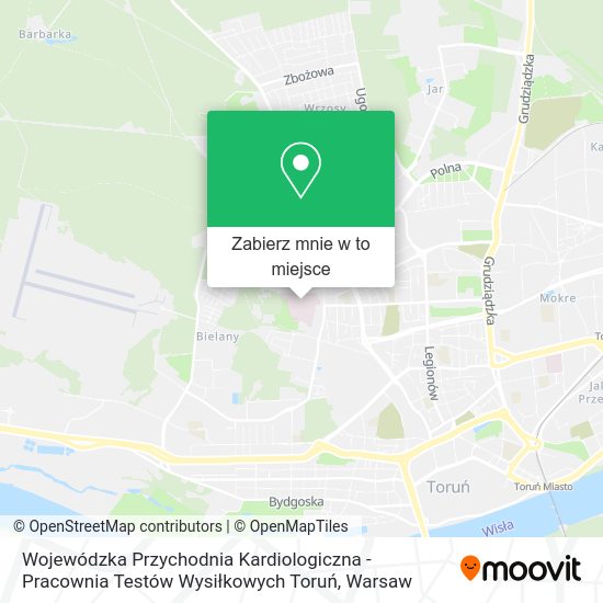 Mapa Wojewódzka Przychodnia Kardiologiczna - Pracownia Testów Wysiłkowych Toruń