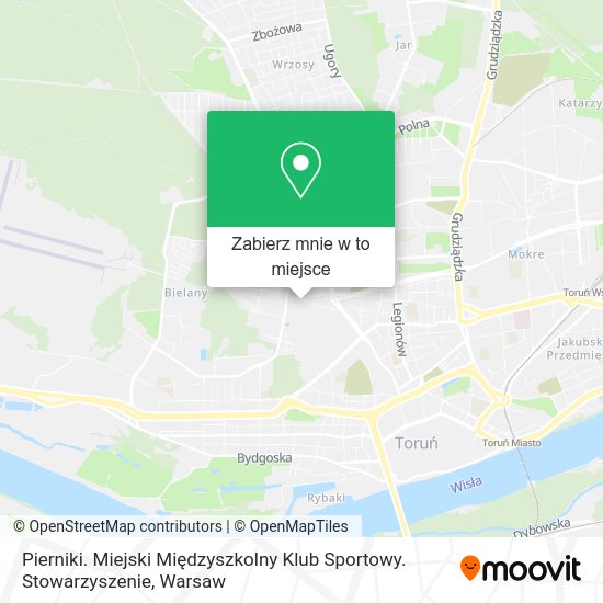 Mapa Pierniki. Miejski Międzyszkolny Klub Sportowy. Stowarzyszenie