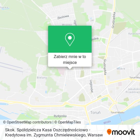 Mapa Skok. Spółdzielcza Kasa Oszczędnościowo - Kredytowa im. Zygmunta Chmielewskiego