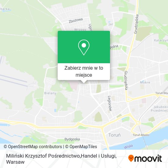 Mapa Miliński Krzysztof Pośrednictwo,Handel i Usługi