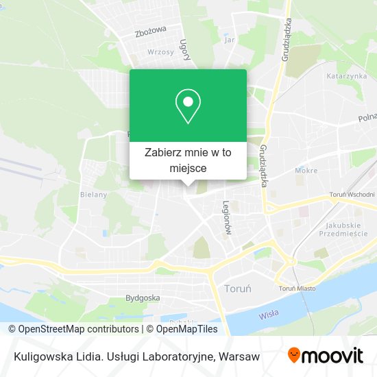 Mapa Kuligowska Lidia. Usługi Laboratoryjne