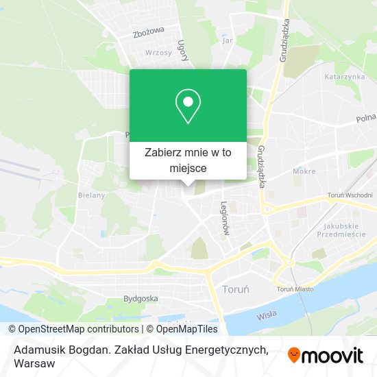 Mapa Adamusik Bogdan. Zakład Usług Energetycznych