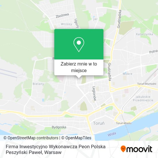 Mapa Firma Inwestycyjno Wykonawcza Peon Polska Peszyński Paweł