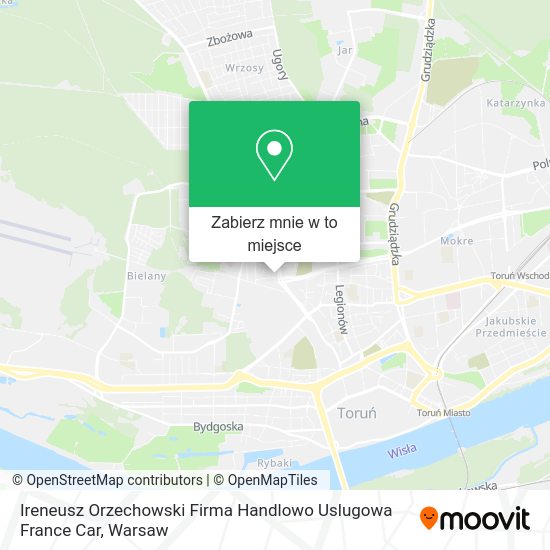 Mapa Ireneusz Orzechowski Firma Handlowo Uslugowa France Car