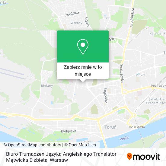 Mapa Biuro Tłumaczeń Języka Angielskiego Translator Mątwicka Elżbieta