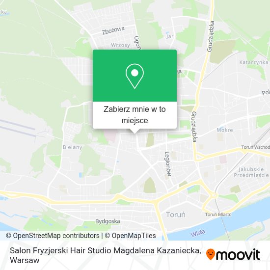 Mapa Salon Fryzjerski Hair Studio Magdalena Kazaniecka