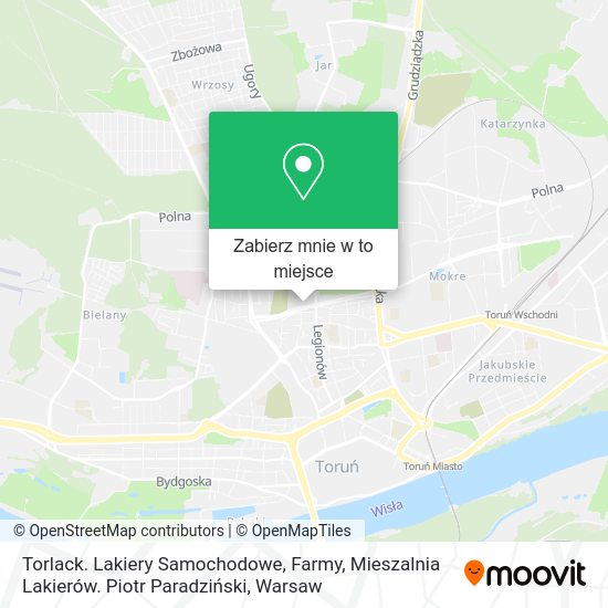 Mapa Torlack. Lakiery Samochodowe, Farmy, Mieszalnia Lakierów. Piotr Paradziński