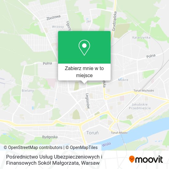 Mapa Pośrednictwo Usług Ubezpieczeniowych i Finansowych Sokół Małgorzata