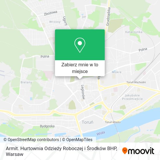 Mapa Armit. Hurtownia Odzieży Roboczej i Środków BHP