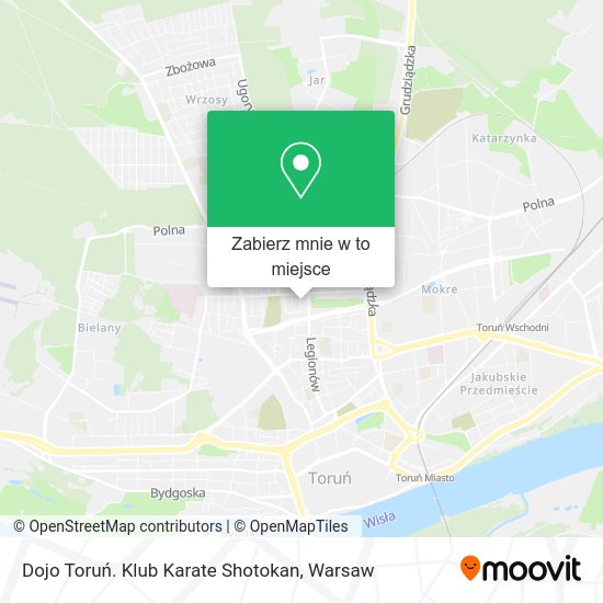 Mapa Dojo Toruń. Klub Karate Shotokan