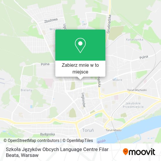 Mapa Szkoła Języków Obcych Language Centre Filar Beata