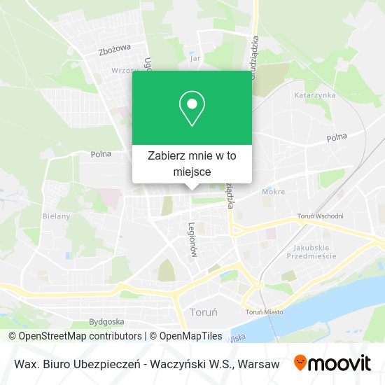 Mapa Wax. Biuro Ubezpieczeń - Waczyński W.S.