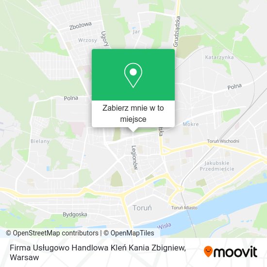 Mapa Firma Usługowo Handlowa Kleń Kania Zbigniew