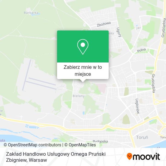 Mapa Zakład Handlowo Usługowy Omega Pruński Zbigniew