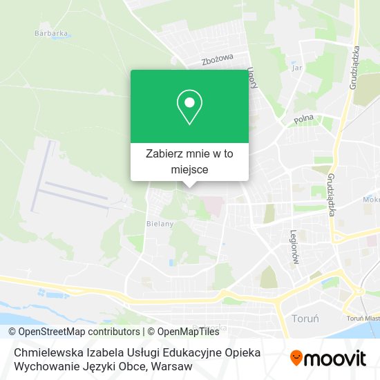 Mapa Chmielewska Izabela Usługi Edukacyjne Opieka Wychowanie Języki Obce