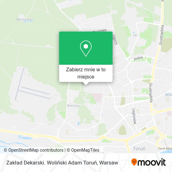 Mapa Zakład Dekarski. Woliński Adam Toruń