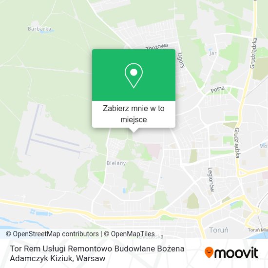 Mapa Tor Rem Usługi Remontowo Budowlane Bożena Adamczyk Kiziuk