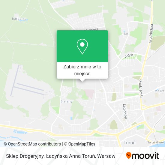 Mapa Sklep Drogeryjny. Ładyńska Anna Toruń