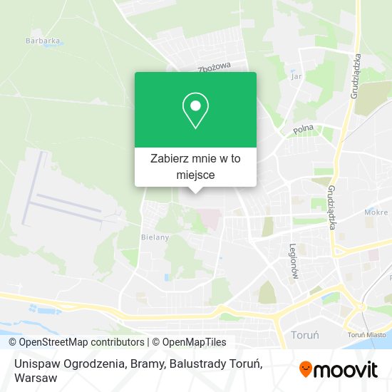 Mapa Unispaw Ogrodzenia, Bramy, Balustrady Toruń