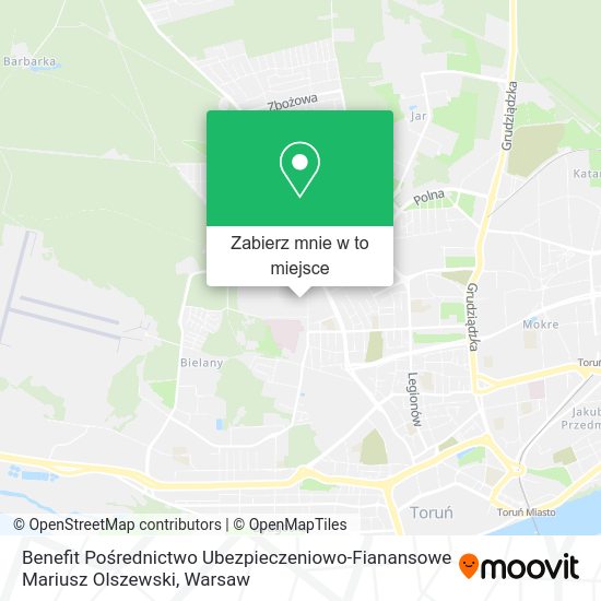 Mapa Benefit Pośrednictwo Ubezpieczeniowo-Fianansowe Mariusz Olszewski