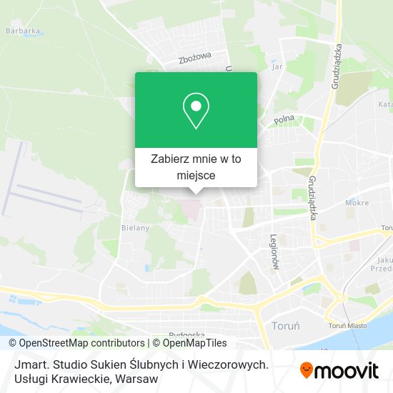 Mapa Jmart. Studio Sukien Ślubnych i Wieczorowych. Usługi Krawieckie