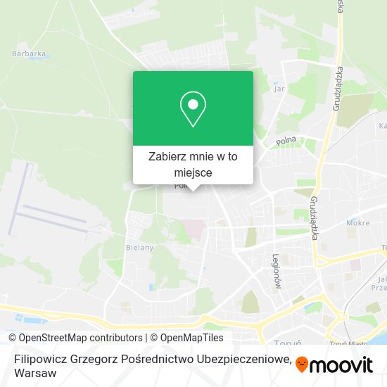 Mapa Filipowicz Grzegorz Pośrednictwo Ubezpieczeniowe