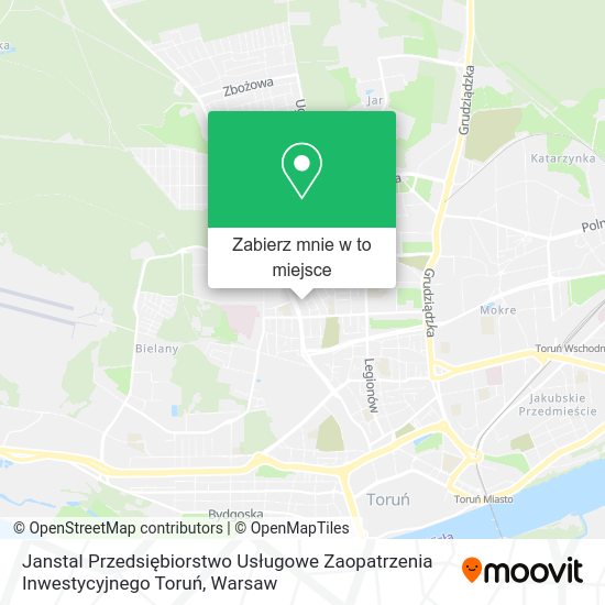 Mapa Janstal Przedsiębiorstwo Usługowe Zaopatrzenia Inwestycyjnego Toruń