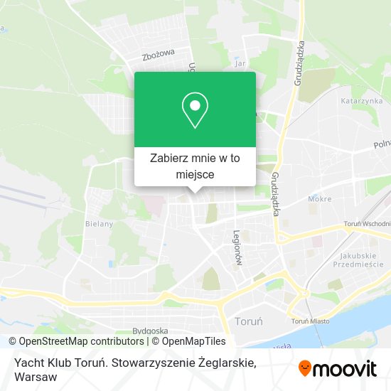 Mapa Yacht Klub Toruń. Stowarzyszenie Żeglarskie