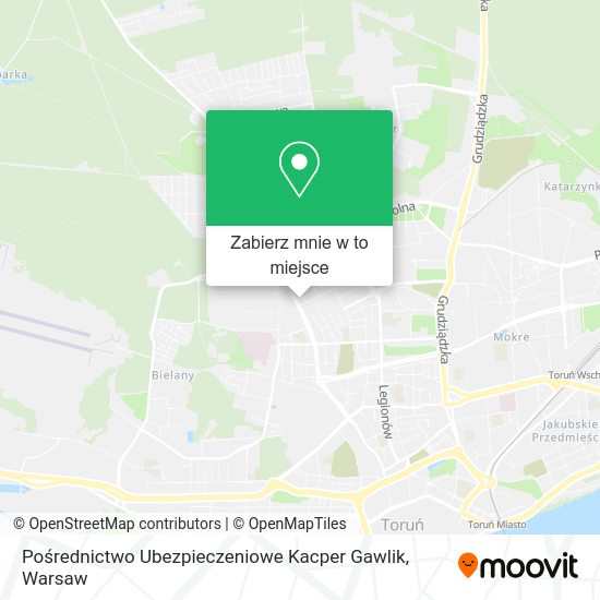 Mapa Pośrednictwo Ubezpieczeniowe Kacper Gawlik